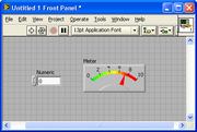 A simple front panel in LabVIEW