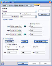 iProperties Window in Inventor
