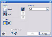 Revolve Extrusion Window